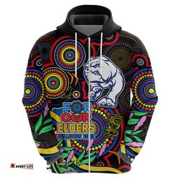 bulldogs football aboriginal art hoodie naidoc indigenous tribal