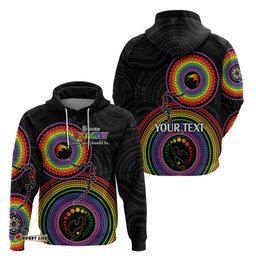 personalised australia lgbt hoodie you are exactly who you should be aboriginal style