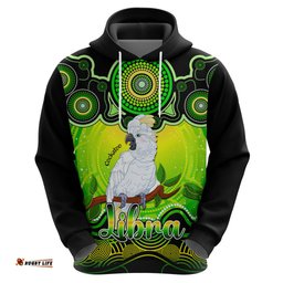 personalised australia libra cockatoo zodiac hoodie auz astrology aboriginal green