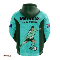 australia soccer hoodie sam kerr matildas world cup turquoise