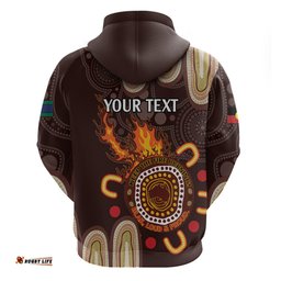 personalised naidoc week 2024 hoodie aussie map with aboriginal