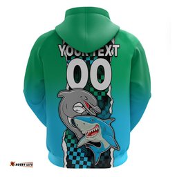 custom nrl combine rabbitohs and shark hoodie sporty style