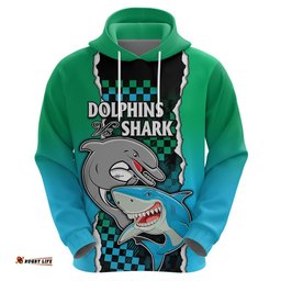 custom nrl combine rabbitohs and shark hoodie sporty style