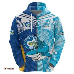 nrl shark combine eels rugby hoodie sporty style