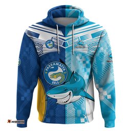 nrl shark combine eels rugby hoodie sporty style