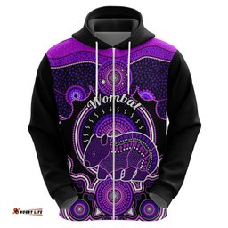 personalised australian astrology hoodie aboriginal wombat zodiac sign