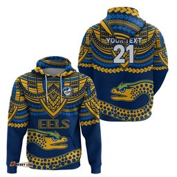 custom eels rugby hoodie polynesian and aboriginal vibe