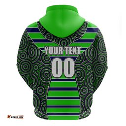 nrl raiders hoodie mix dot aboriginal