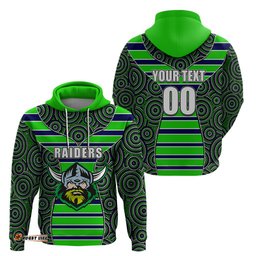 nrl raiders hoodie mix dot aboriginal