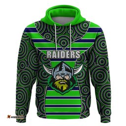 nrl raiders hoodie mix dot aboriginal