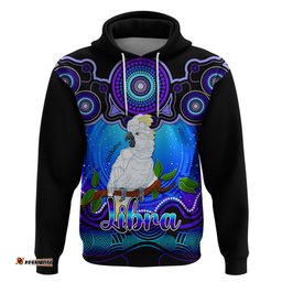personalised australia libra cockatoo zodiac hoodie auz astrology aboriginal blue
