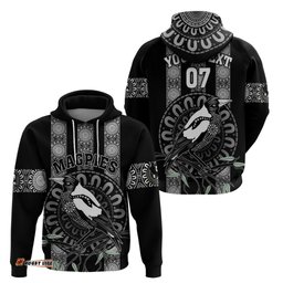 personalised collingwood football hoodie champions go magpies