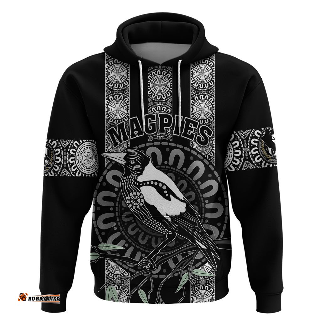 personalised collingwood football hoodie champions go magpies
