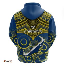 cowboys rugby hoodie aboriginal mix polynesian pattern