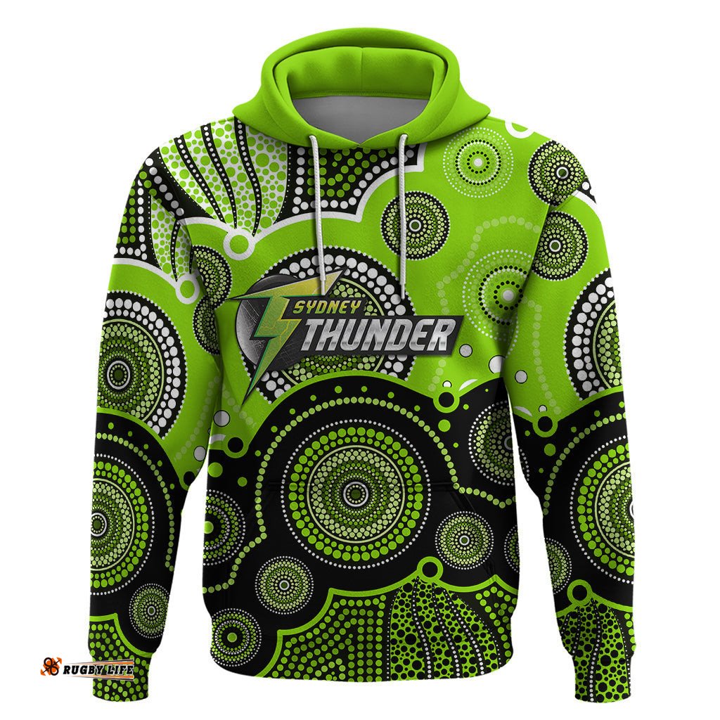 custom text and number thunders bbl hoodie aboriginal patterns