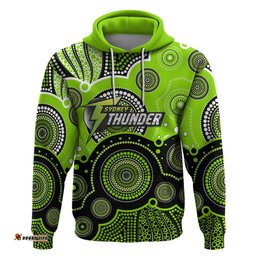 custom text and number thunders bbl hoodie aboriginal patterns