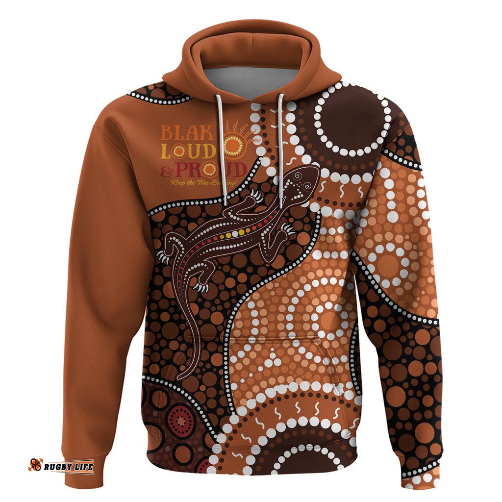 lizard naidoc 2024 hoodie aboriginal art style