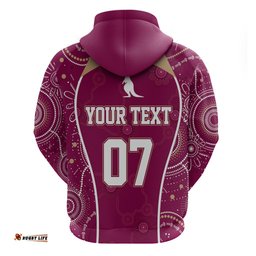 personalised qld maroons rugby indigenous hoodie state of origin canetoads