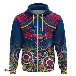 personalised adelaide crows football hoodie aboriginal mix polynesian pattern