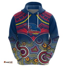 personalised adelaide crows football hoodie aboriginal mix polynesian pattern