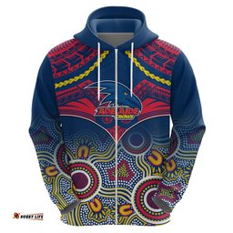 personalised adelaide crows football hoodie aboriginal mix polynesian pattern