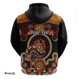 personalised australian astrology hoodie aboriginal emu zodiac sign