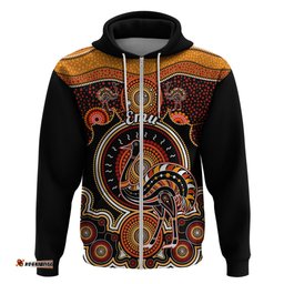 personalised australian astrology hoodie aboriginal emu zodiac sign