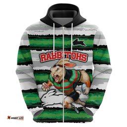 custom rabbitohs mascot rugby hoodie the souths go champions