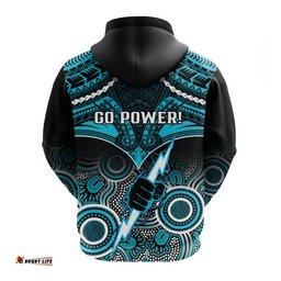 port adelaide football hoodie power aboriginal mix polynesian pattern