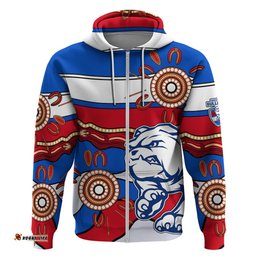 afl bulldogs football hoodie western aboriginal simple style