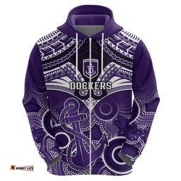 dockers football hoodie fremantle aboriginal mix polynesian pattern