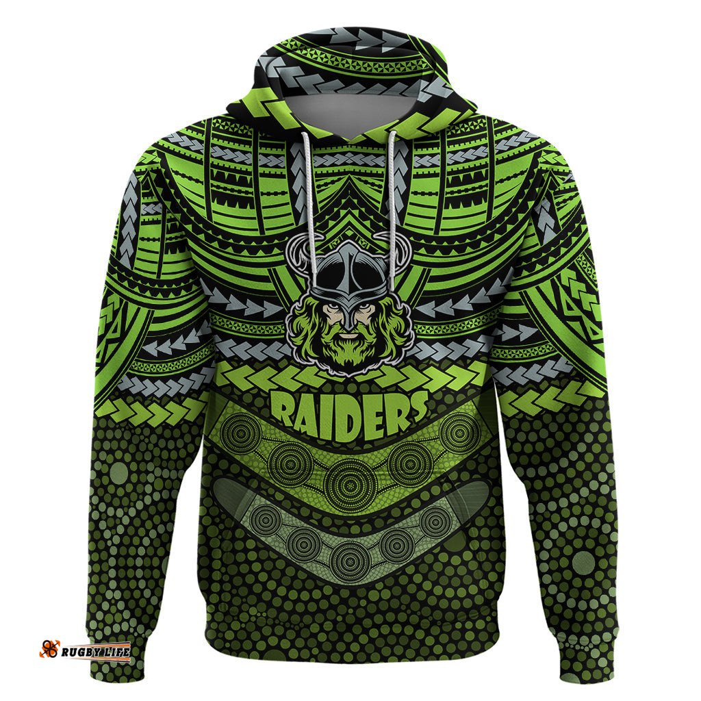 custom raiders rugby hoodie polynesian and aboriginal special version