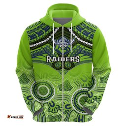 raiders rugby hoodie canberra 1981 aboriginal mix polynesian pattern