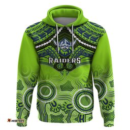raiders rugby hoodie canberra 1981 aboriginal mix polynesian pattern