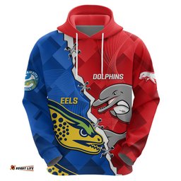 dolphins mix eels rugby hoodie sporty style