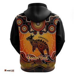 personalised australia aries kangaroo zodiac hoodie auz astrology aboriginal red