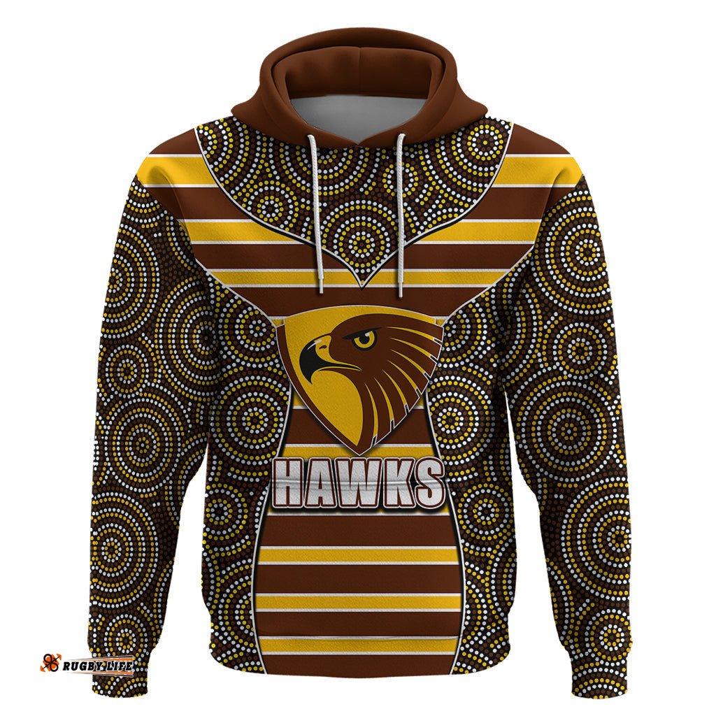 afl hawks hoodie mix dot aboriginal