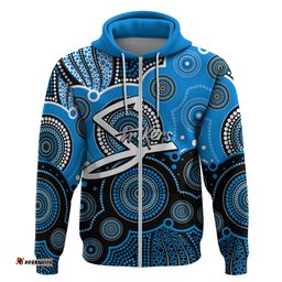 custom text and number strikers bbl hoodie aboriginal patterns