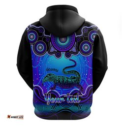 personalised australia capricorn goanna zodiac hoodie auz astrology aboriginal blue