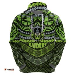 raiders rugby hoodie polynesian and aboriginal special version