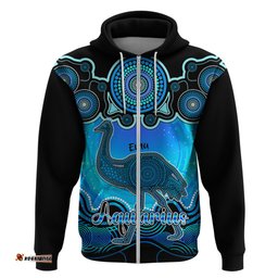 personalised australia aquarius emu zodiac hoodie auz astrology aboriginal aqua