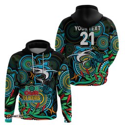 custom sharks rugby aboriginal art hoodie naidoc indigenous tribal