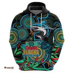 custom sharks rugby aboriginal art hoodie naidoc indigenous tribal
