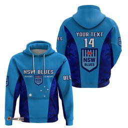 personalised nsw rugby hoodie go blues camouflage sporty style