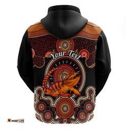 personalised australian astrology hoodie aboriginal dragon lizard zodiac sign