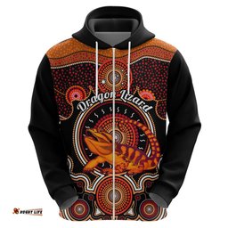 personalised australian astrology hoodie aboriginal dragon lizard zodiac sign
