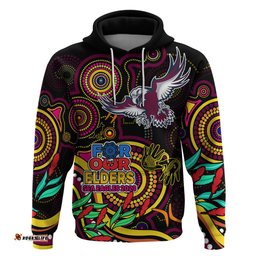 sea eagles rugby aboriginal art hoodie naidoc indigenous tribal