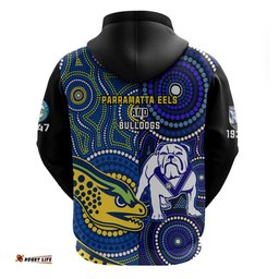 bulldogs mix parramatta eels rugby hoodie aboriginal version