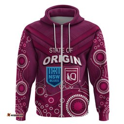 custom state of origin nsw blues vs qld maroon rugby hoodie maroon style