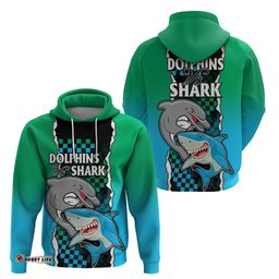 nrl combine rabbitohs and shark hoodie sporty style